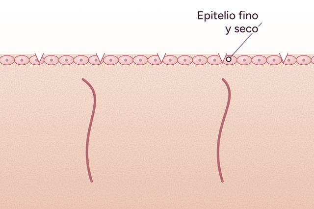 Antes: Sequedad y atrofia genital en la menopausia